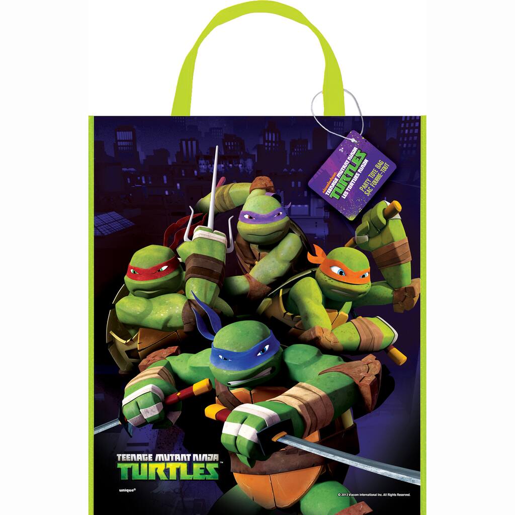 large plastic teenage mutant ninja turtles favor bag 13 x 11